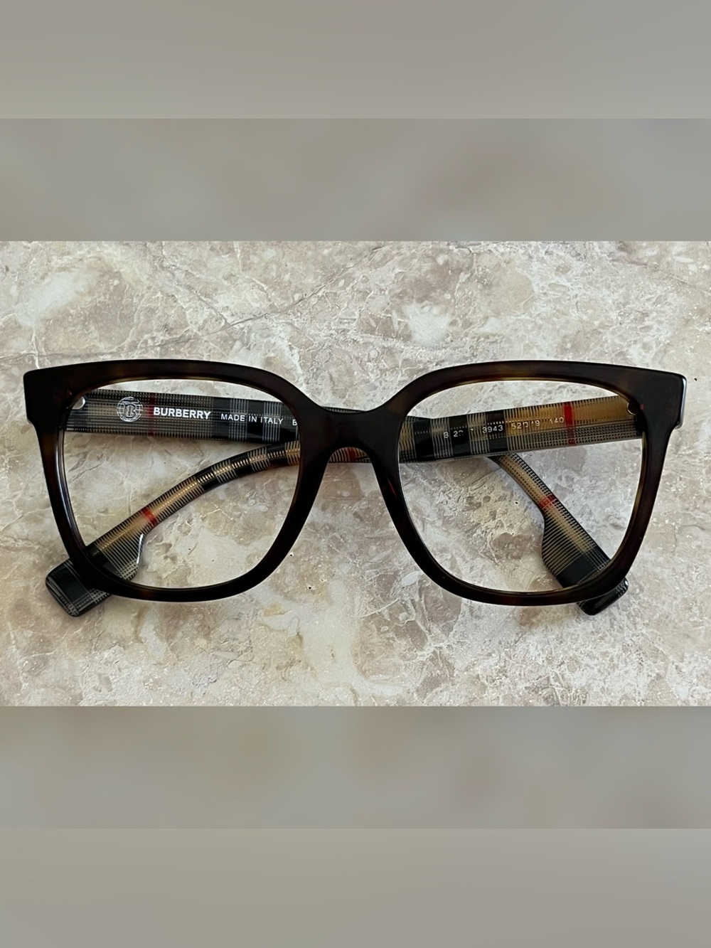 Burberry Women's BE2357 Evelyn Eyeglasses Frames Dark Havana Design
